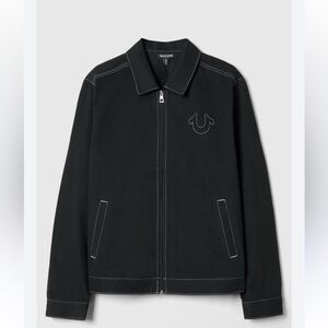 True Religion Men's Contrast SNL Twill Bomber Jacket Size Large